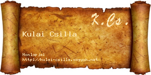 Kulai Csilla névjegykártya